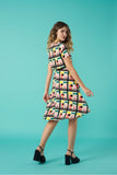 4-A0665 Quirky Olga Overlay Dress