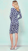 4-A1646 Spotty twist front Dress (Navy)