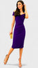 4-A1812 Fenella Purple Drape Skirt Dress