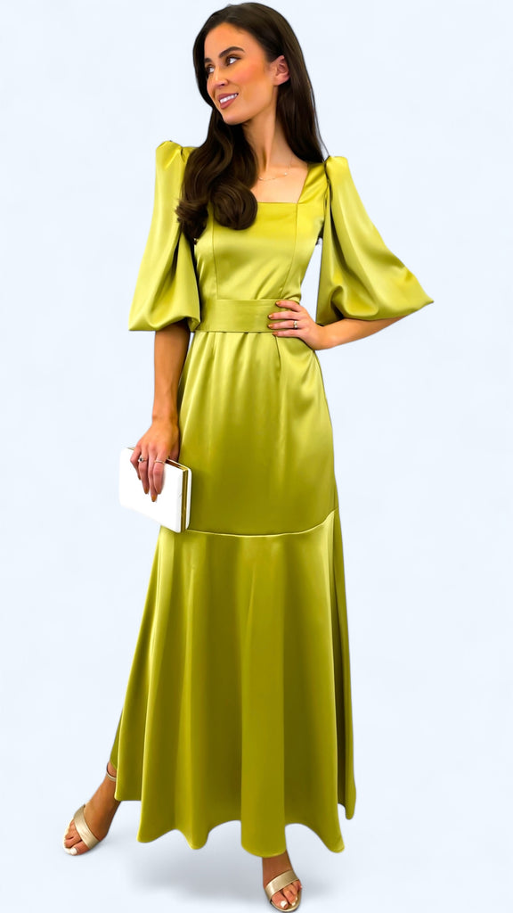 4-A1827 Shelby Olive Midaxi Dress