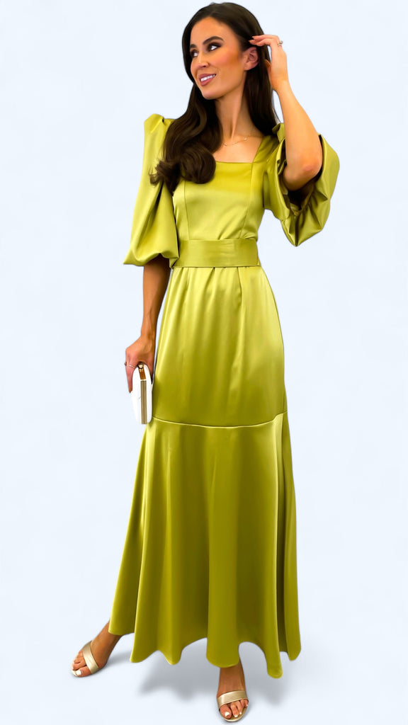 4-A1827 Shelby Olive Midaxi Dress