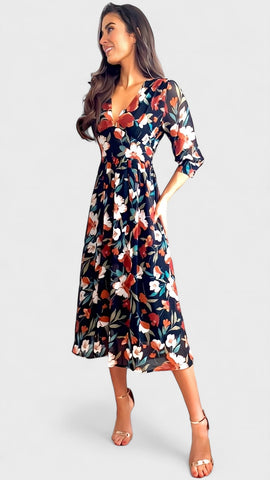 4-A1031 Faces Turtleneck Dress