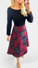 4-A2104 Leeds Black/Red Flare Dress
