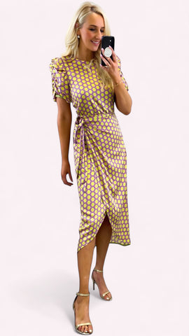 4-A1031 Faces Turtleneck Dress