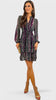 5-A2142 Magenta Animal Print Latina Flounce Dress