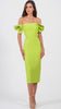 A2159 Faustina Pistachio Bardot Dress