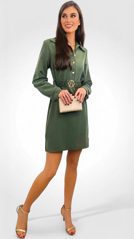 4-A1031 Faces Turtleneck Dress