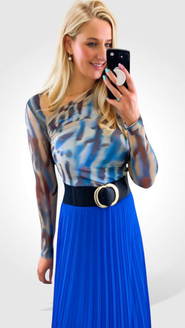 4-A1031 Faces Turtleneck Dress