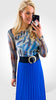 A2178GG Royal Print Asymmetrical Top