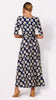 5-A2193 Enya Navy/Beige Circles Midi Dress