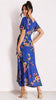 1-A2195 Royal Floral Dip Hem Frill Dress