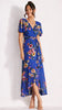 1-A2195 Royal Floral Dip Hem Frill Dress