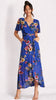 1-A2195 Royal Floral Dip Hem Frill Dress