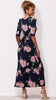 5-A2200 Navy Floral Goldie Midi Dress