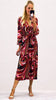 A2208 Swirl Print Midi Dress (18-22)