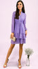 A2248 Lilac Print Chiffon Flounce Dress
