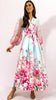 A2264 Noella Floral Wrap Dress Full Skirt