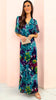 A2290 Teal Paisley Maxi Dress