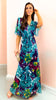 A2290 Teal Paisley Maxi Dress