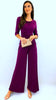 A2297 Tammy Plum Cowl Jumpsuit