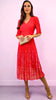 A2318 Coral Contrast Loose Top Dress