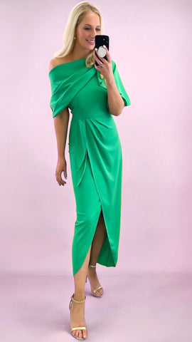 A2328B Blandie Turquoise 2 Tone Maxi Dress