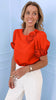 4-A2365 3D Floral Tomato Red Top