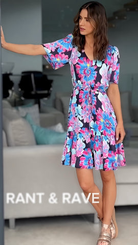 A2183 Navy Slinky Jersey Dress (18-22)