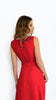 A2445 Clara Red Cowl Flare Dress