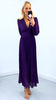 A2451 Chelle Purple Pleated Dress