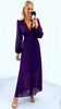 A2451 Chelle Purple Pleated Dress