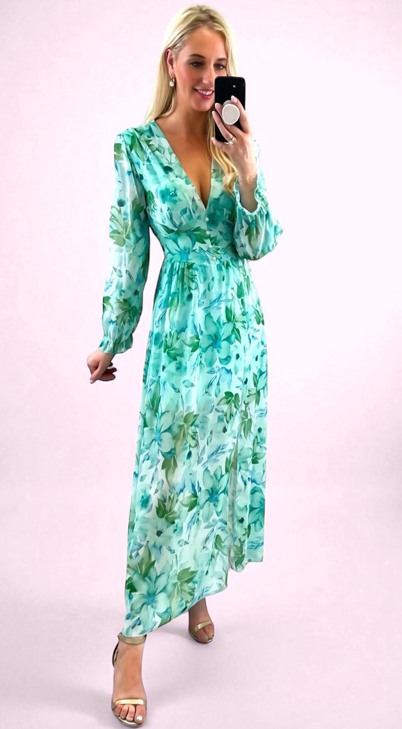 A2461 Mint Print Dilys Dress