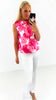 4-A2470 Pink Floral Halter Top