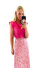 A2478 Suzy Pink Cowl Neck Top