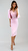 4-A2428B Cordel Pink Cape Sleeve Dress