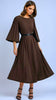 A2766 Romera Brown Pleat Dress