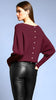 A2787 Burgundy Button Back Knit
