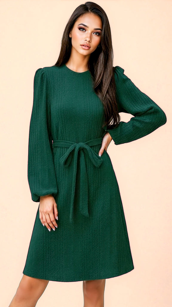 A2817 Soft Green Knit Day Dress