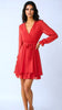 A2829 Nelia Raspberry Flounce Mini Dress