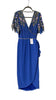 A2839 Royal Embellished Wrap Skirt Dress