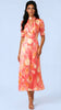 A3015 Kimber Coral Sateen Midi Dress