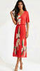 A3047 Maisy Coral Print Loose Top Dress