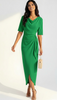 A3099 Una Green Drape Dress