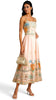 A3140 Sabine Tropical Print Dress Peach