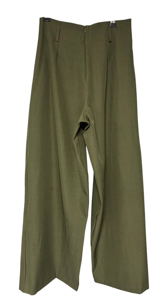 A3210 Darra Green Wide Leg Trousers