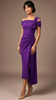 A3228 Olina Purple Bardot Dress