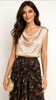 A3236 Suzy Champagne Cowl Neck Top
