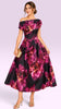 A3289 Niamh Plum Print Flare Dress