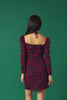 4-A1337 Wine Print Sean Mini Dress