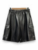 4-A2004 Suzie Black Faux Leather Oversize Shorts